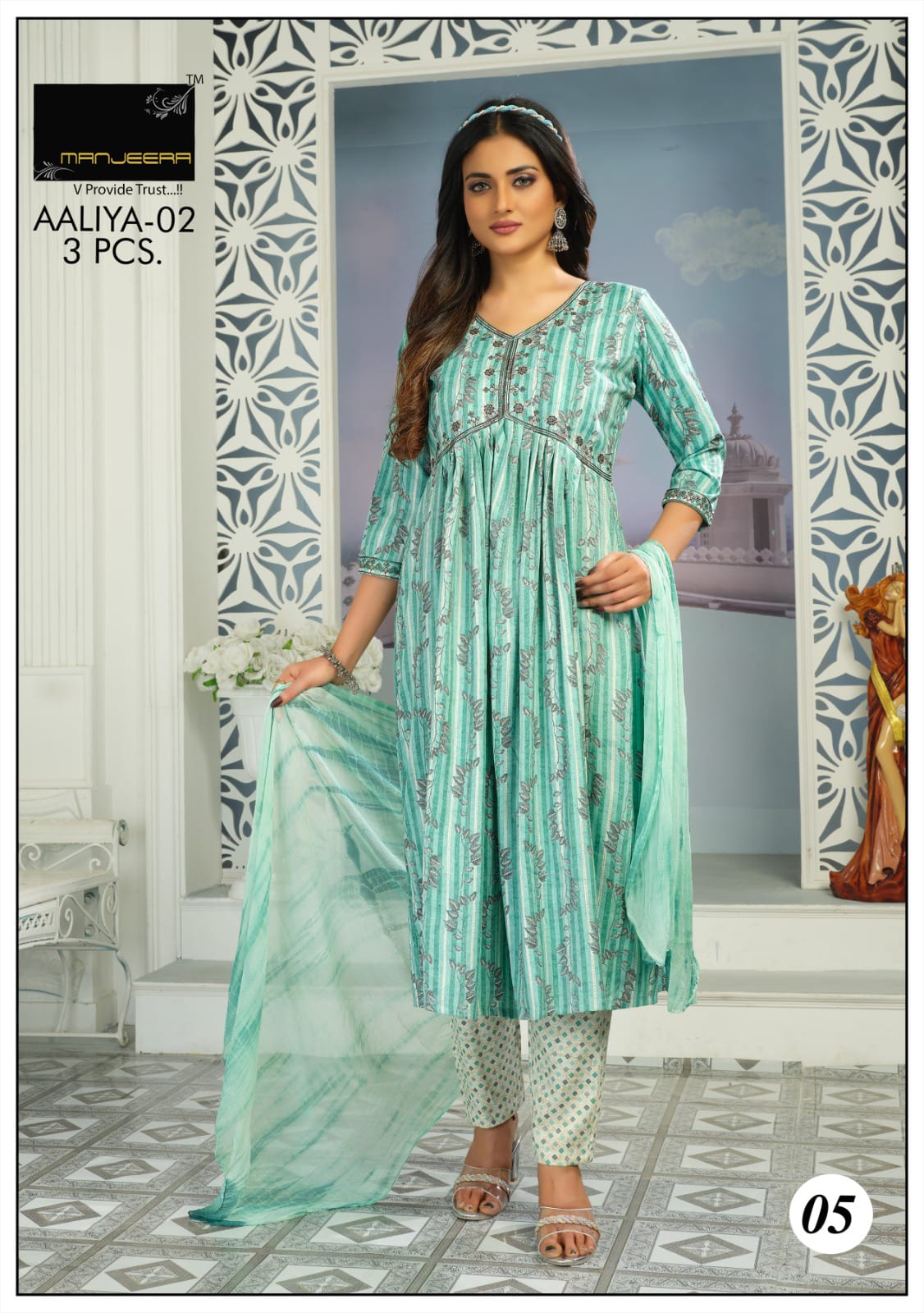 Manjeera Aaliya Vol 2 Designer Readymade Suits Catalog